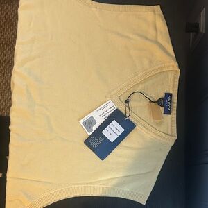 Nautica Golf Pale Yellow Sweater Vest